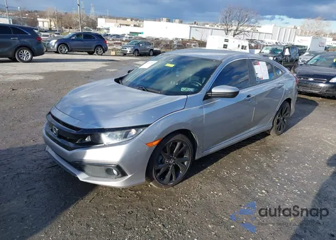 2021 Honda Civic Sport z USA, uszkodzony, nr VIN 2HGFC2F80MH519529